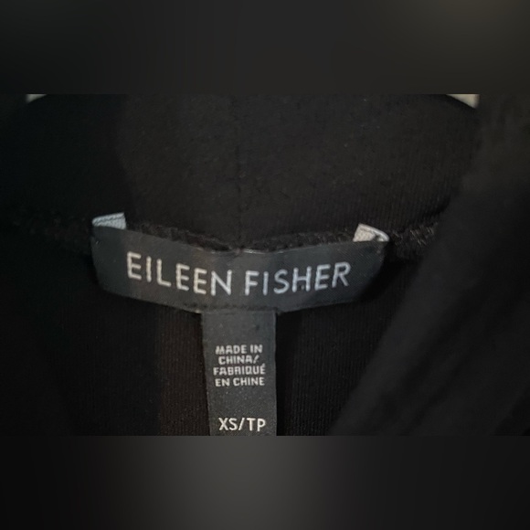 EILEEN FISHER SILK Elegant Black Long Sleeve Dress - Picture 5 of 5